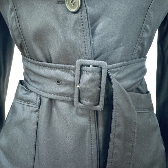 Prada 100% silk belted blazer jacket in navy blue - Picture 9 of 16